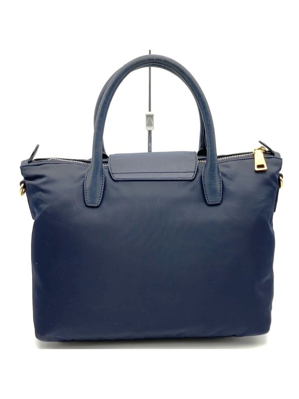 Prada Tote Saffiano Nylon Leather Navy - Picture 4 of 10
